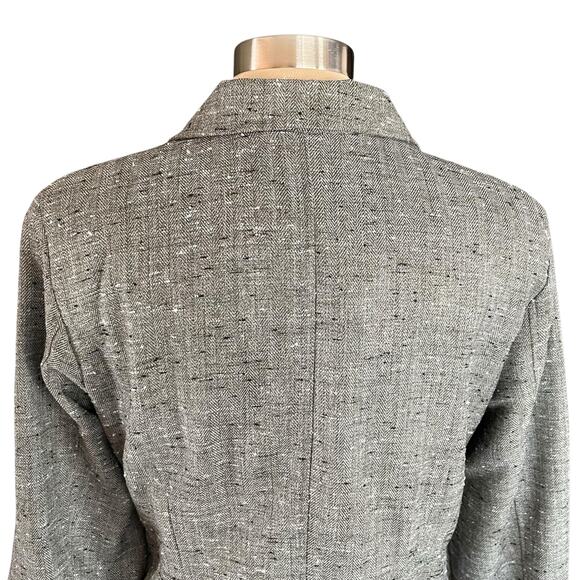 Coldwater Creek Gray Tweed Blazer Size 14 Petite Business Professional Work Wear - Picture 5 of 11